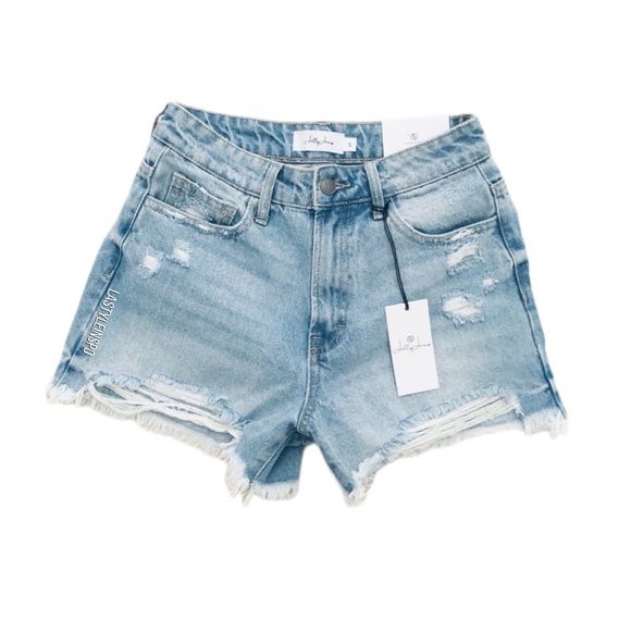 New Jelly Jeans LA 🍭 Light Blue True Denim Jean Shorts ALL SIZES - Picture 2 of 5